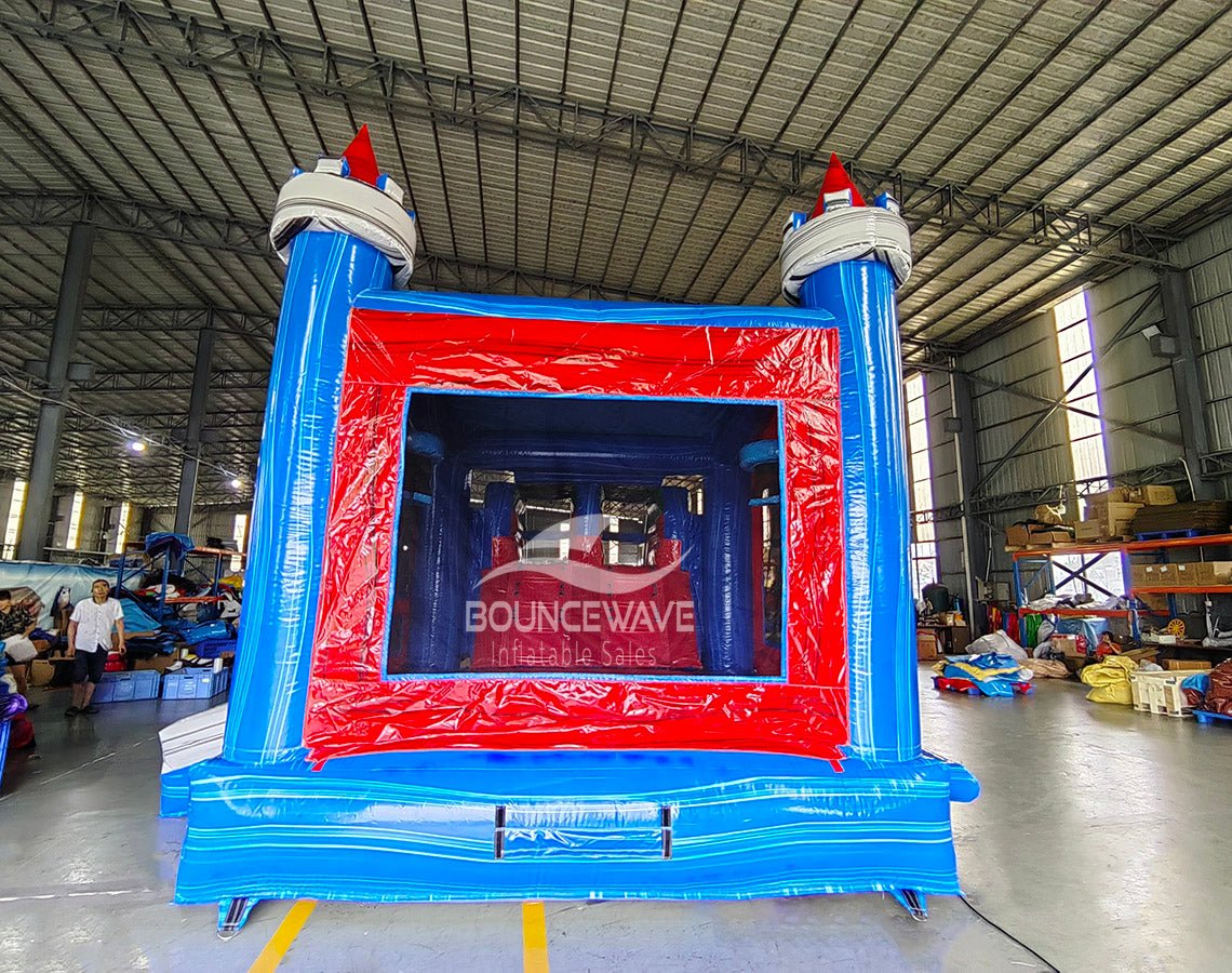 Euro Baja Dual Lane Commercial Inflatable Combo (Wet/Dry) - BounceWave Inflatable Sales