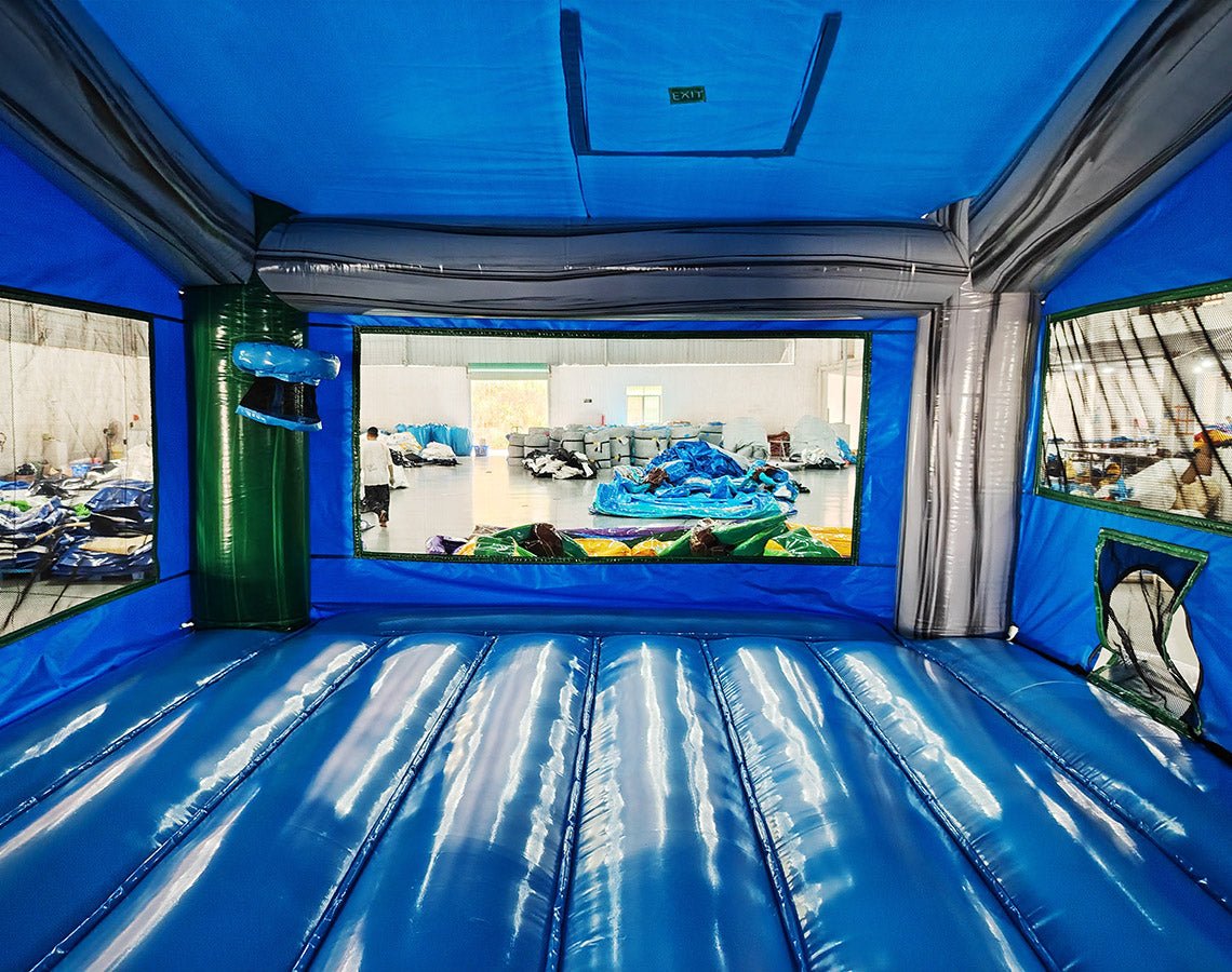 Euro Green Gush Castle XL Commercial Grade Bounce House - BounceWave Inflatable Sales