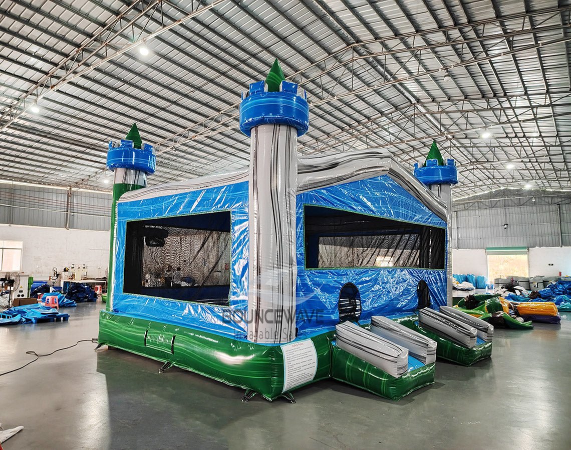 Euro Green Gush Castle XL Commercial Grade Bounce House - BounceWave Inflatable Sales