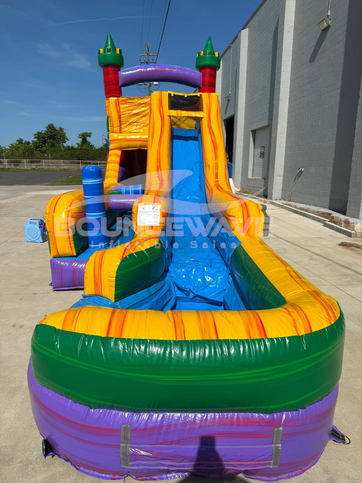 Euro Marble Double Dash Splash Inflatable Obstacle Course - BounceWave Inflatable Sales