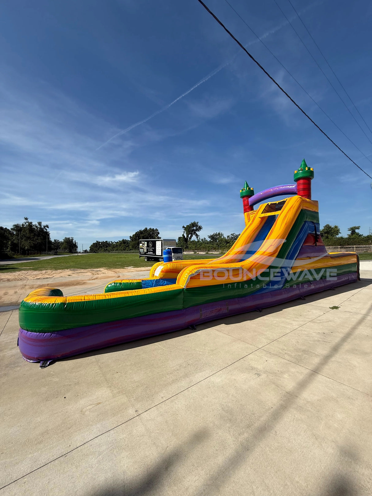 Euro Marble Double Dash Splash Inflatable Obstacle Course - BounceWave Inflatable Sales