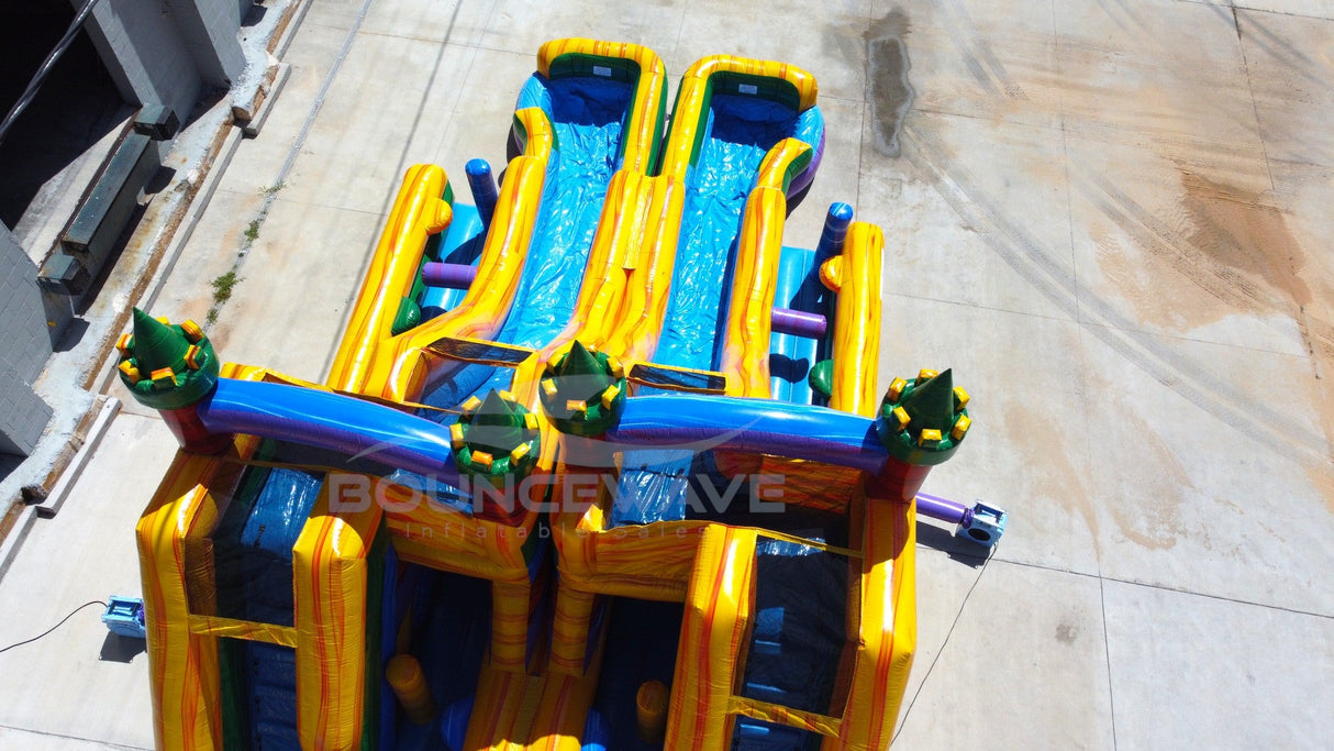 Euro Marble Double Dash Splash Inflatable Obstacle Course - BounceWave Inflatable Sales