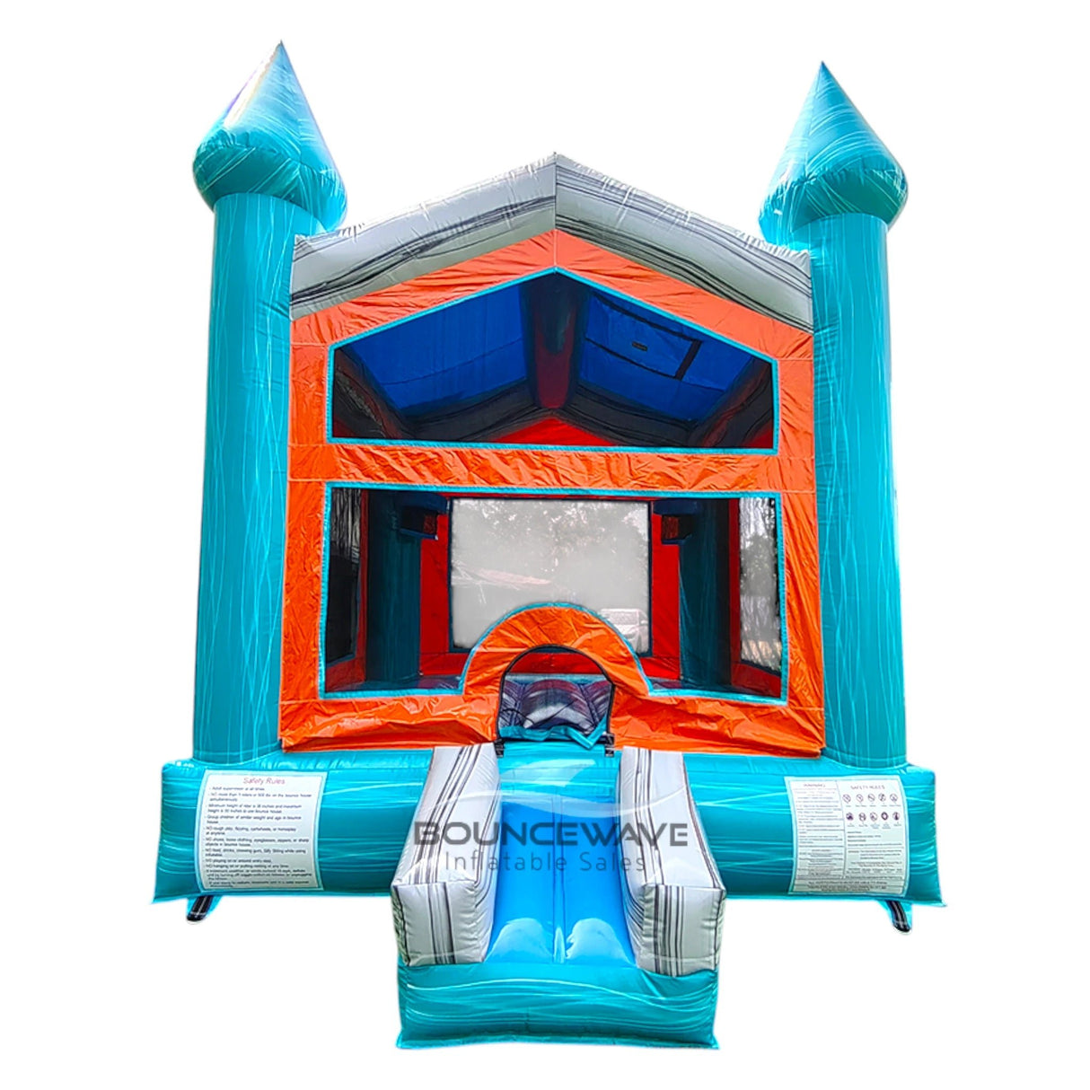 Fiji Falls Castle Commercial Bounce House - BounceWave Inflatable Sales