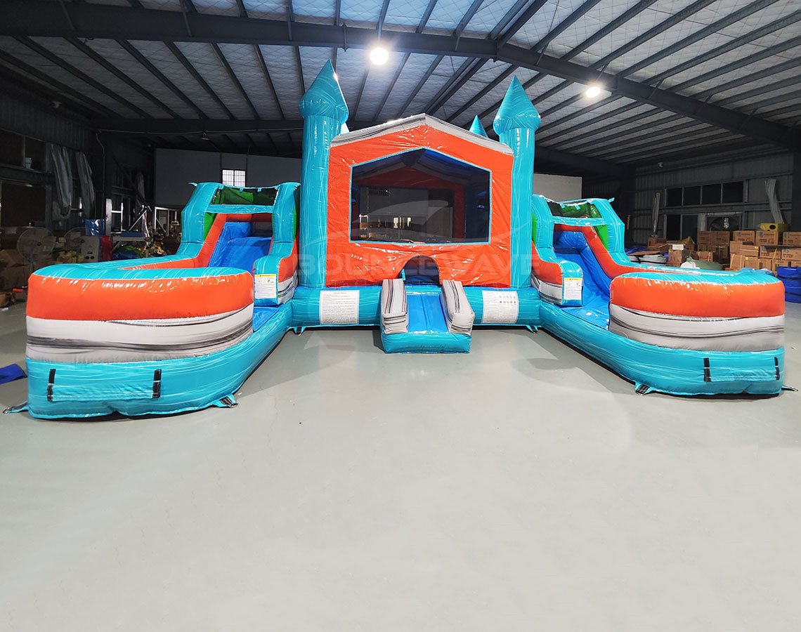 Fiji Falls Econo Duo Bounce & Slide Combo (Wet/Dry) - BounceWave Inflatable Sales