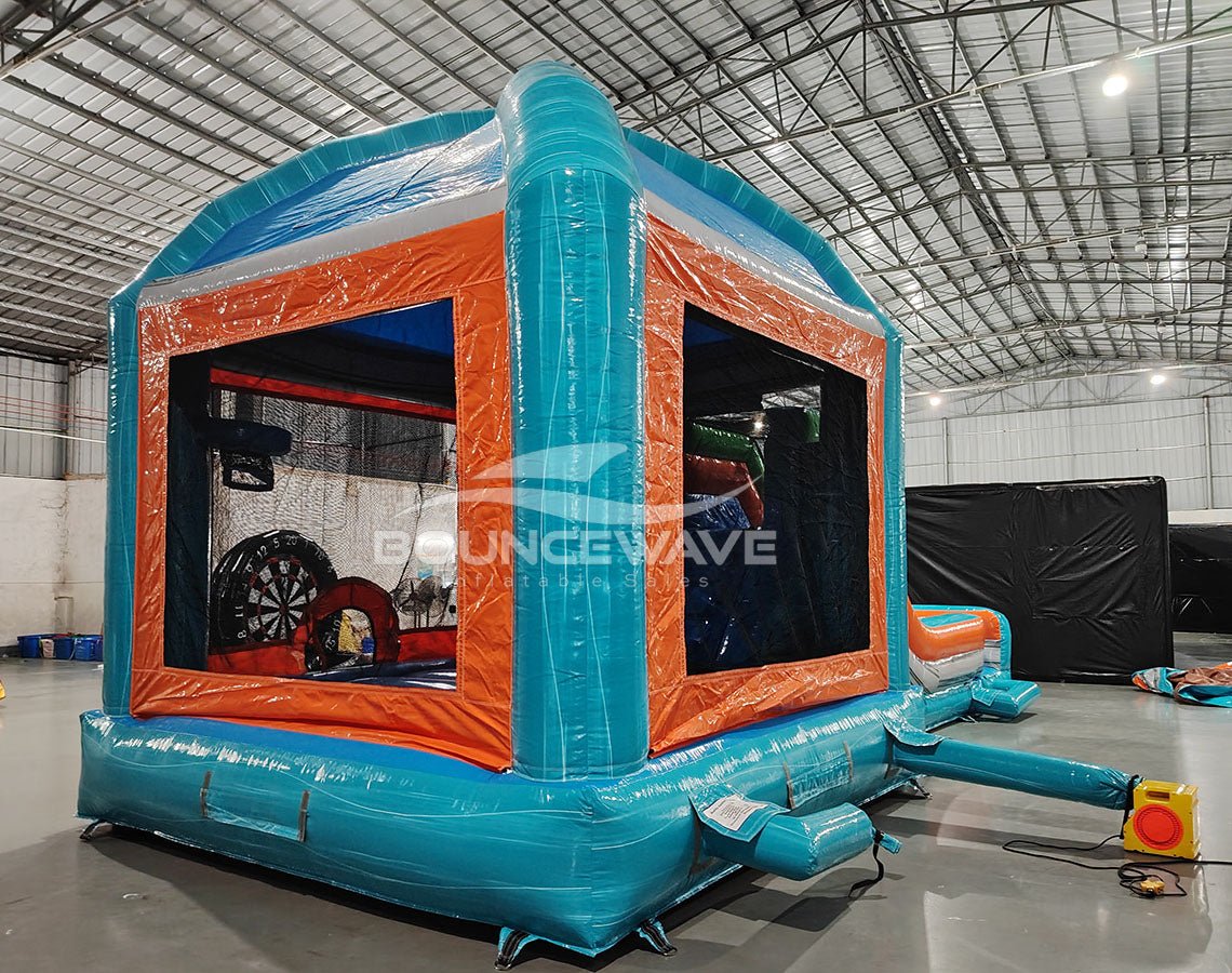 Fiji Falls Mega Dome Dual Lane Bounce House with Slide (Wet/Dry) - BounceWave Inflatable Sales