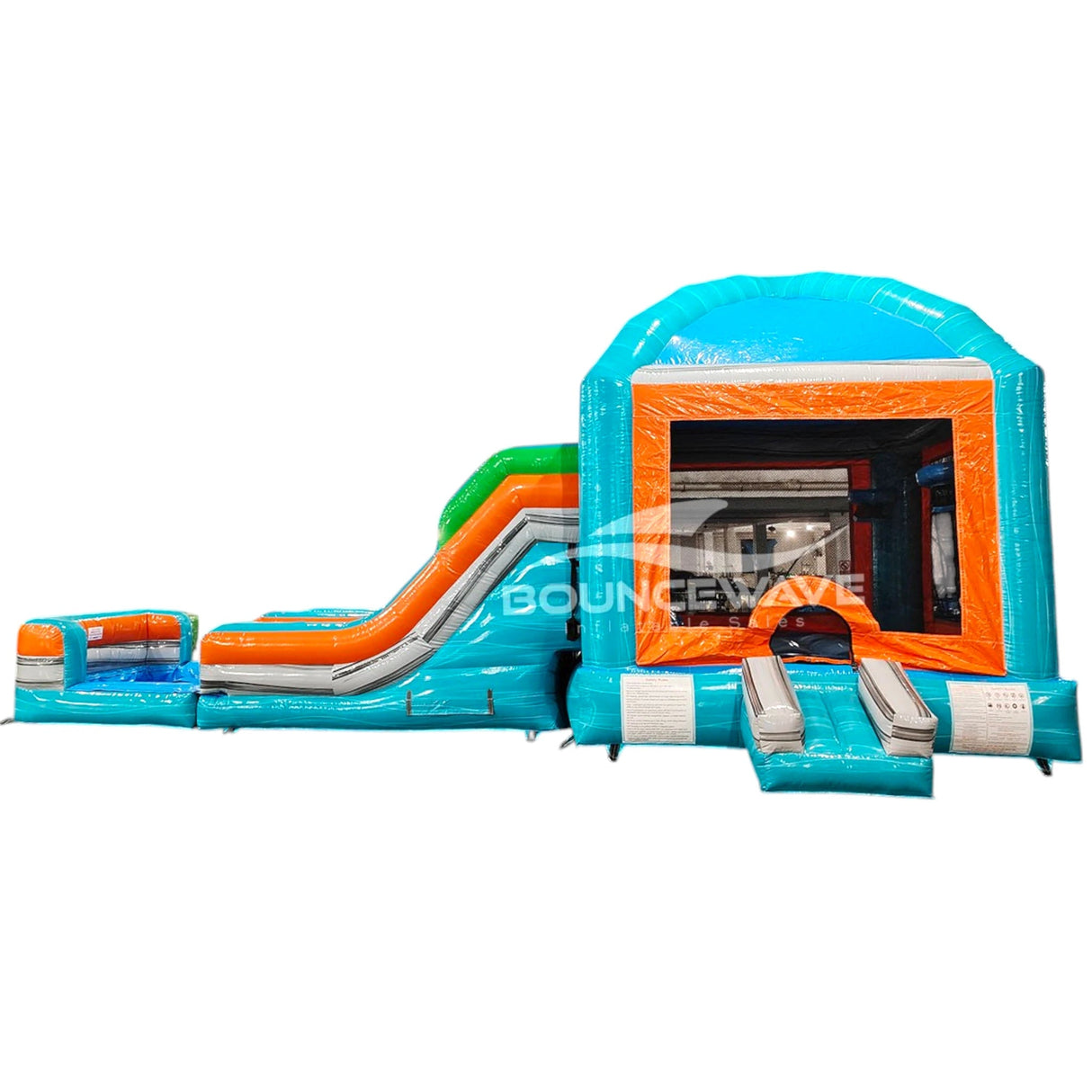 Fiji Falls Mega Dome Dual Lane Bounce House with Slide (Wet/Dry) - BounceWave Inflatable Sales