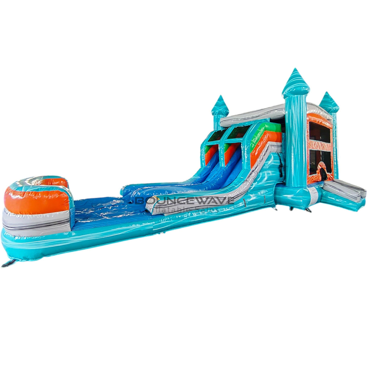 Fiji Falls Splash & Save Bounce House with Dual Lane Slide (Wet/Dry) - BounceWave Inflatable Sales