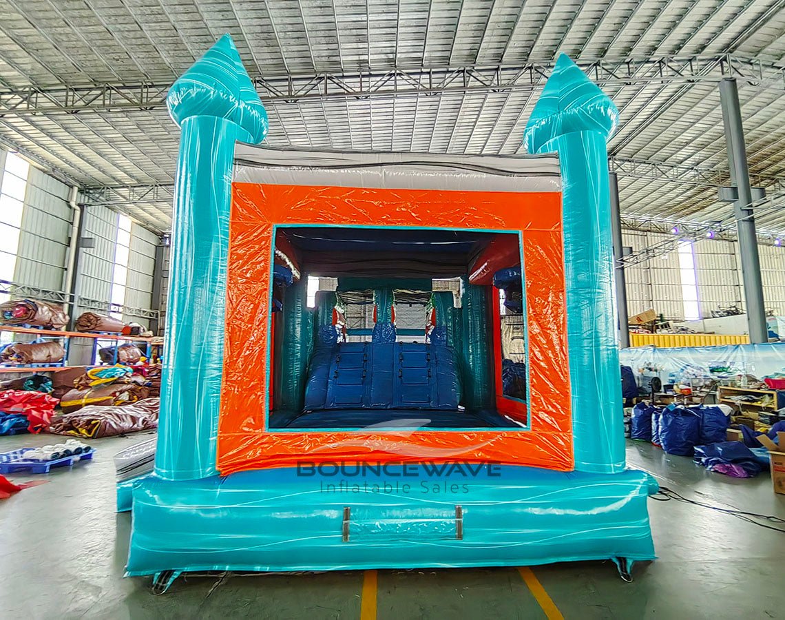 Fiji Falls Splash & Save Bounce House with Dual Lane Slide (Wet/Dry) - BounceWave Inflatable Sales