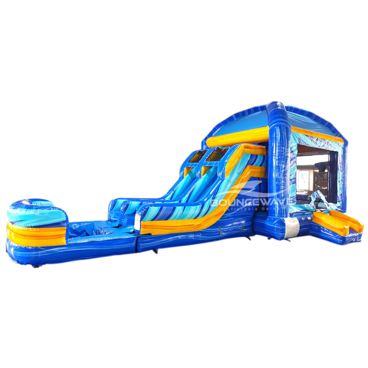 Flashpoint Mega Dome Dual Lane Bounce House with Slide (Wet/Dry) - BounceWave Inflatable Sales