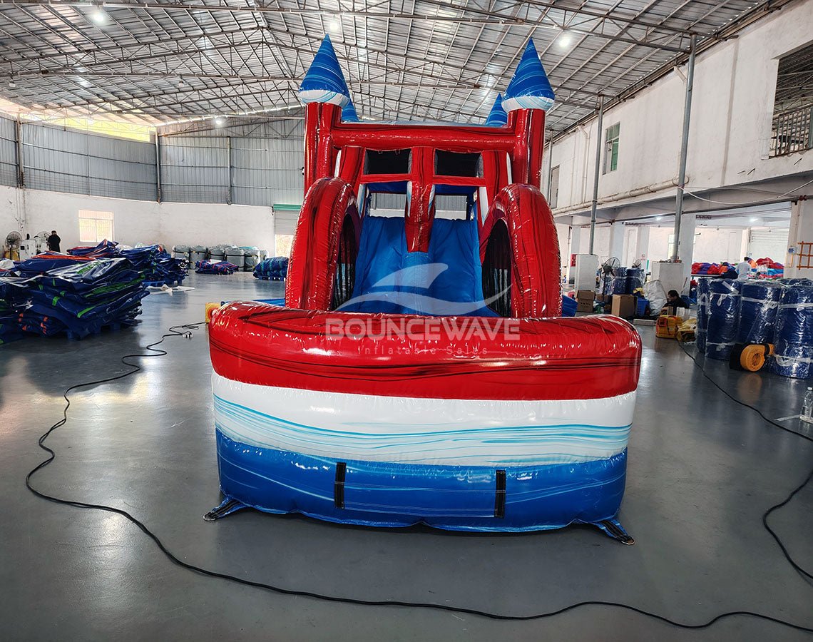 Freedom Fury Splash & Save Bounce House with Dual Lane Slide (Wet/Dry) - BounceWave Inflatable Sales