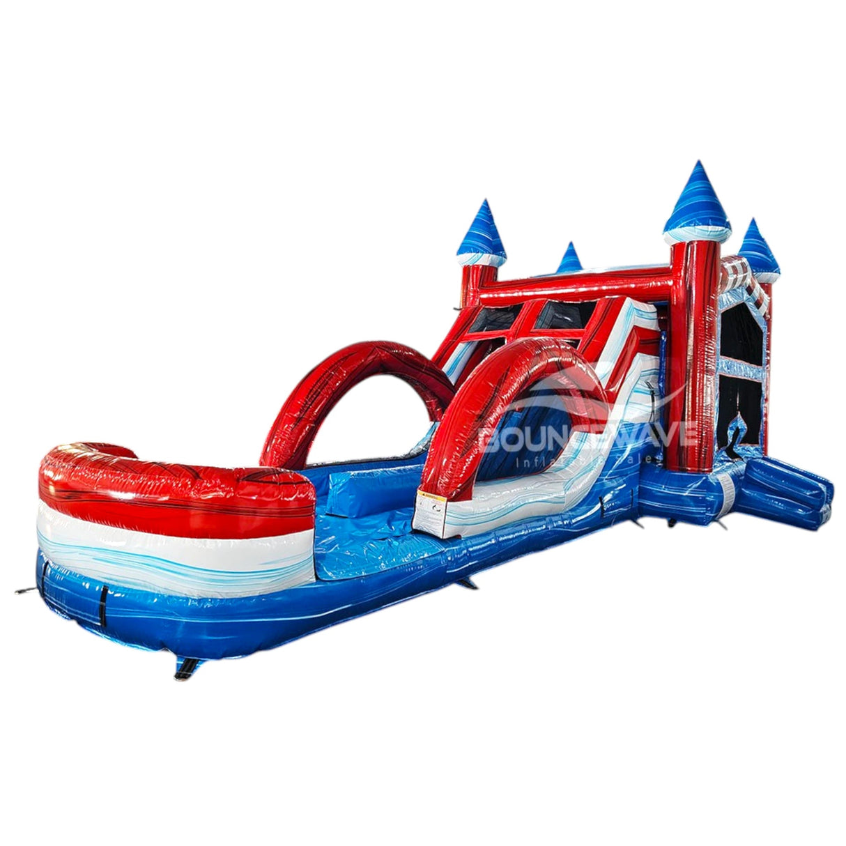 Freedom Fury Splash & Save Bounce House with Dual Lane Slide (Wet/Dry) - BounceWave Inflatable Sales