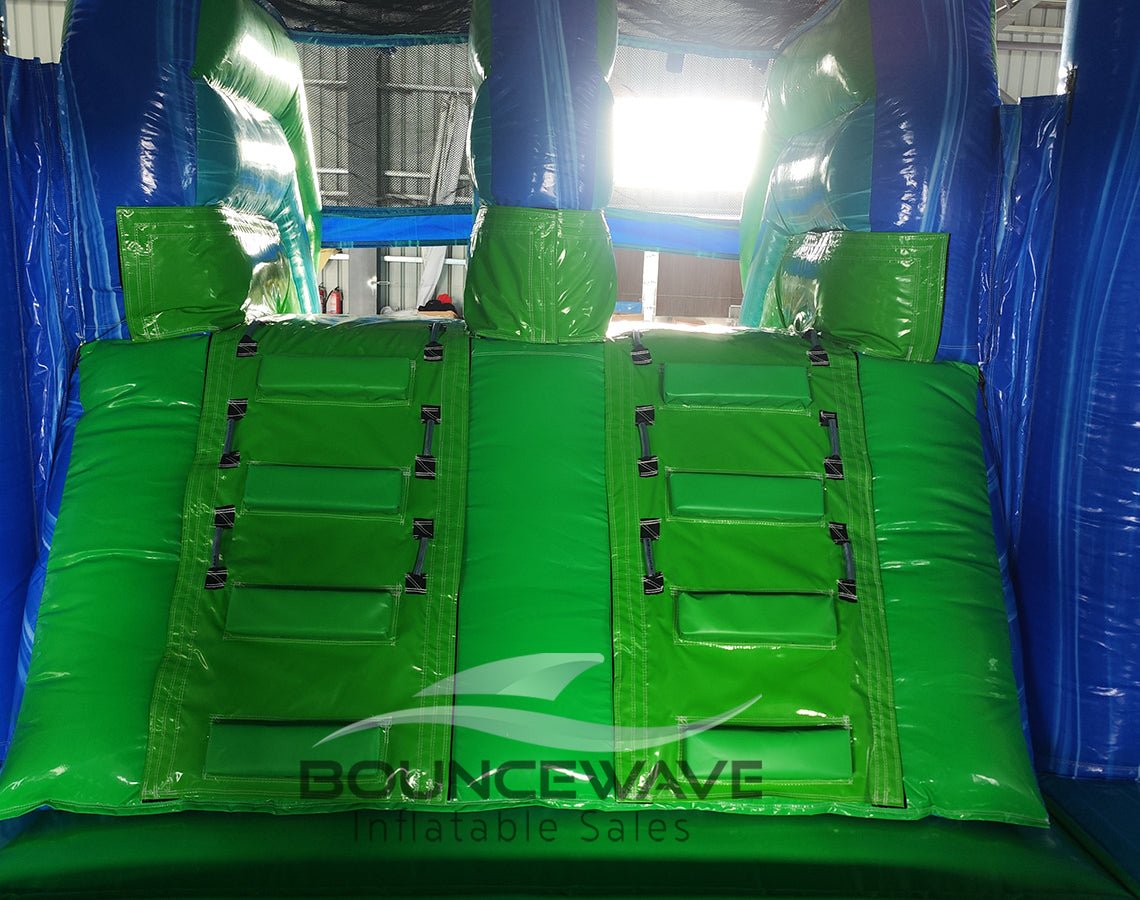 GameFly Dual Lane Bounce House with Slide Combo (Wet/Dry) - BounceWave Inflatable Sales