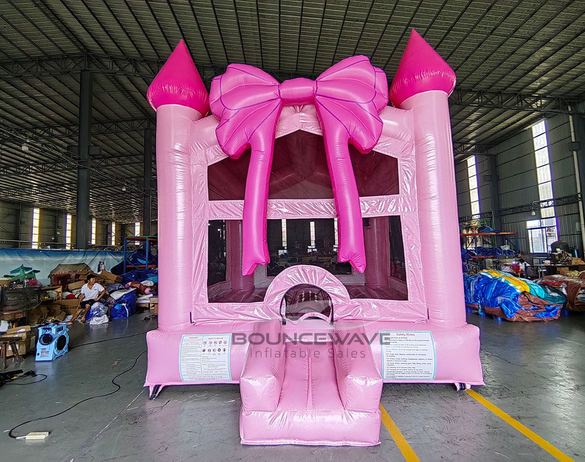 Glitter & Bows Commercial Bounce House - BounceWave Inflatable Sales