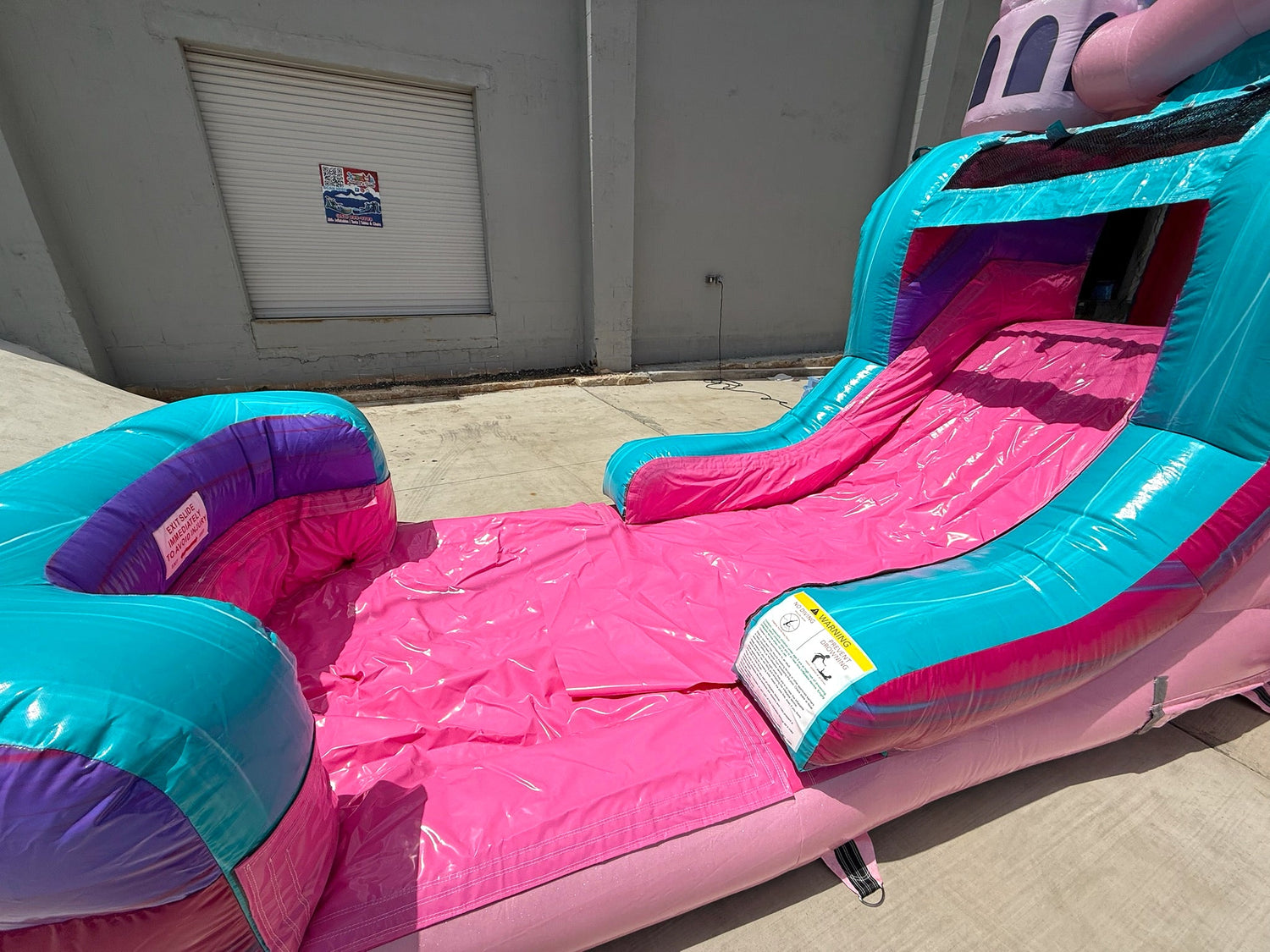 Glitter Grand Royal Castle Commercial Bounce House with Slide (Wet/Dry) - BounceWave Inflatable Sales