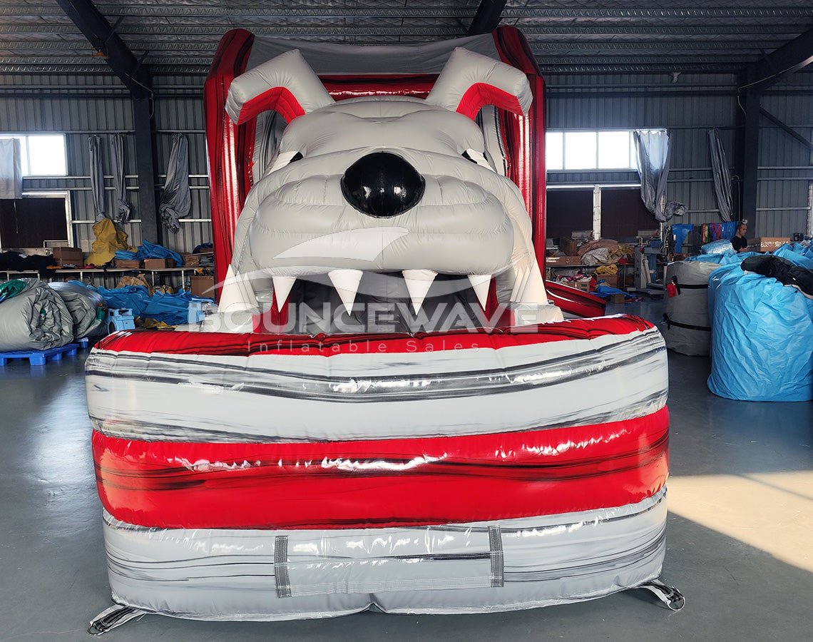 Go Dawgs Dual Lane Bounce House with Slide (Wet/Dry) - BounceWave Inflatable Sales