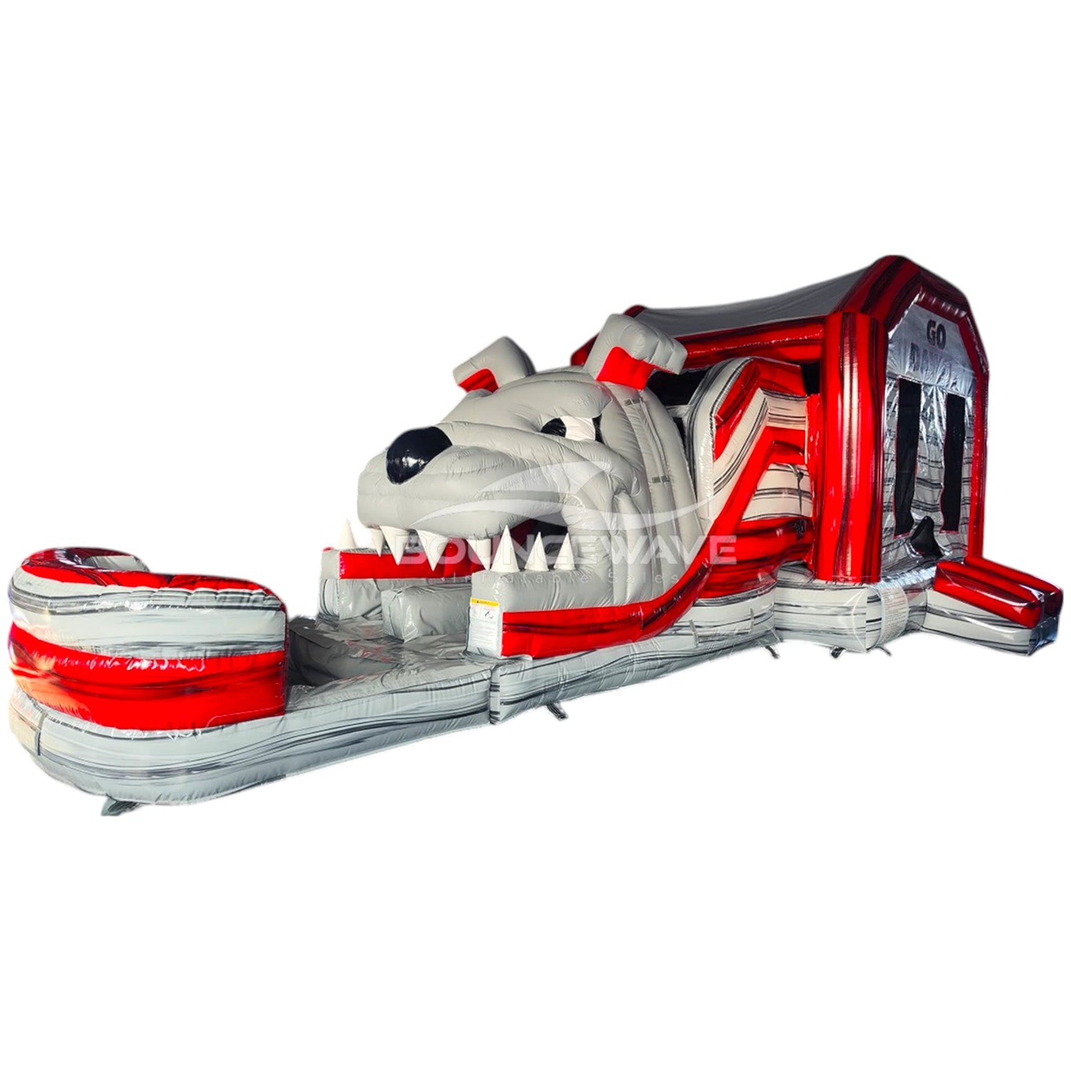 Go Dawgs Dual Lane Bounce House with Slide (Wet/Dry) - BounceWave Inflatable Sales