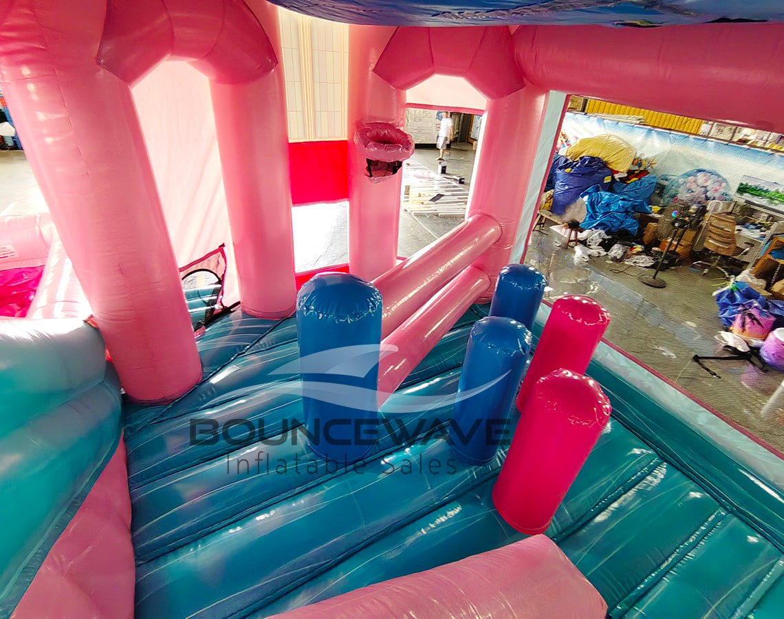 Grand Royal Castle Party Palace Bounce House with Slide (Wet/Dry) - BounceWave Inflatable Sales