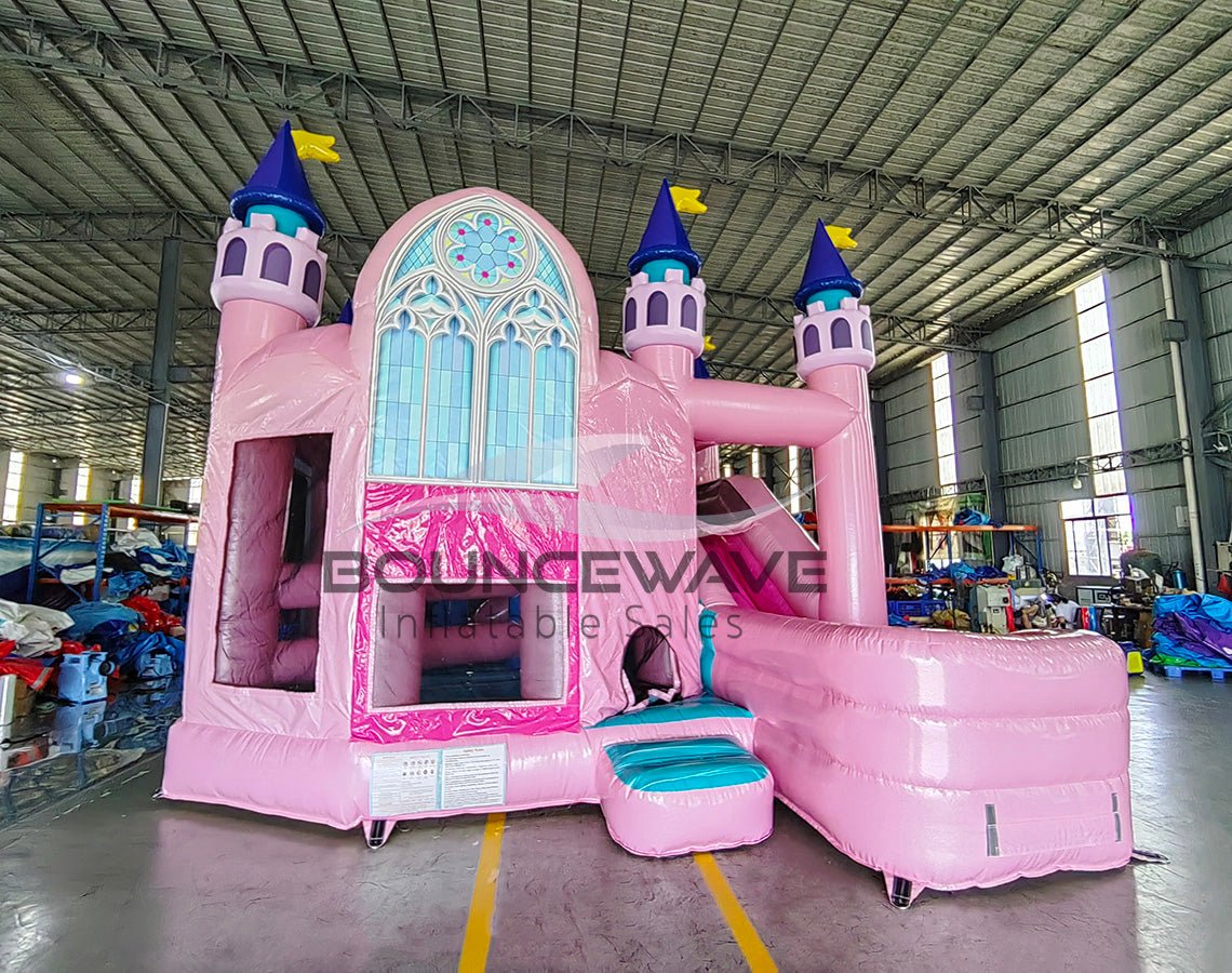 Grand Royal Castle Party Palace Bounce House with Slide (Wet/Dry) - BounceWave Inflatable Sales