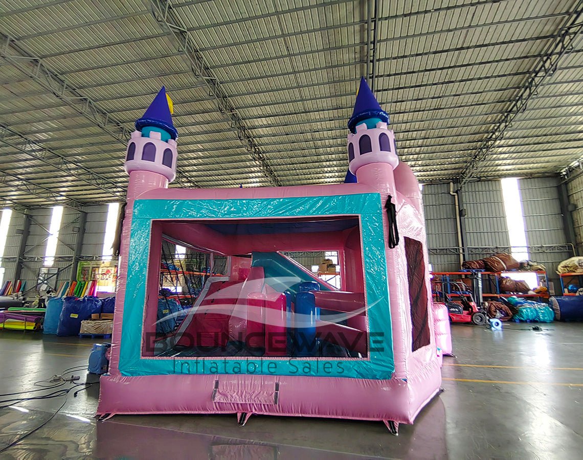 Grand Royal Castle Party Palace Bounce House with Slide (Wet/Dry) - BounceWave Inflatable Sales