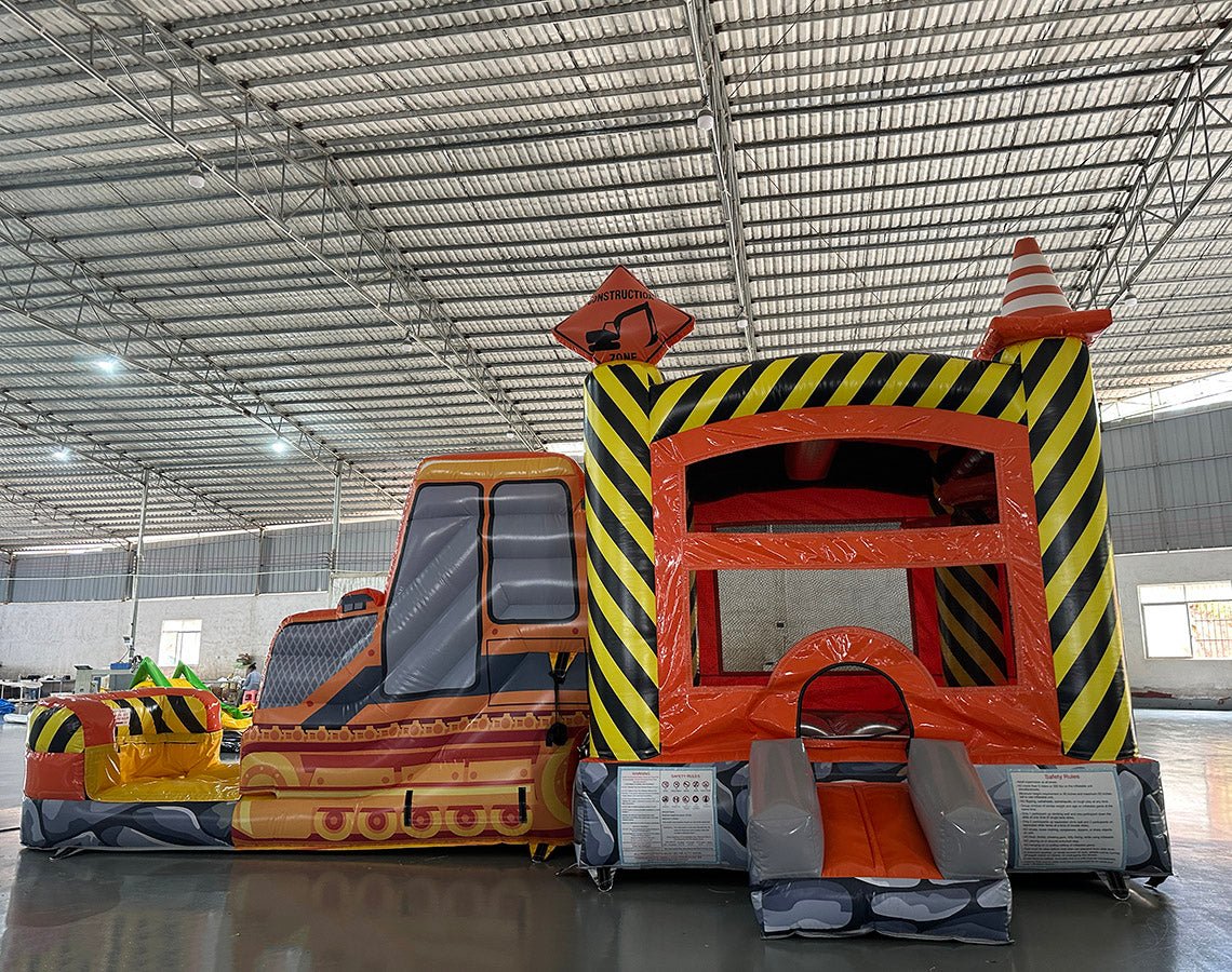 Kidstruction Zone Commercial Econo Inflatable Combo (Wet/Dry) - BounceWave Inflatable Sales