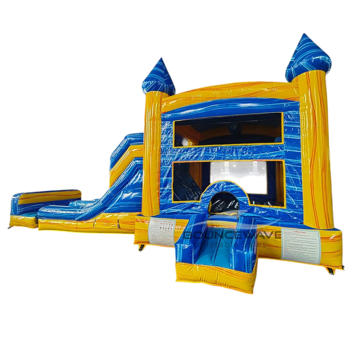 Lava Falls Dual Lane Bounce House with Slide (Wet/Dry) - BounceWave Inflatable Sales