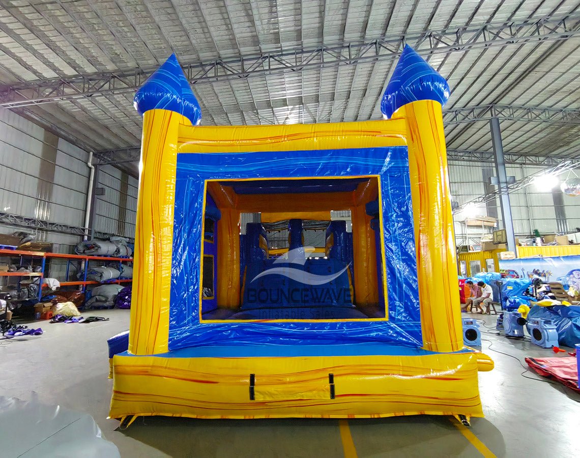 Lava Falls Splash & Save Dual Lane Inflatable Combo (Wet/Dry) - BounceWave Inflatable Sales