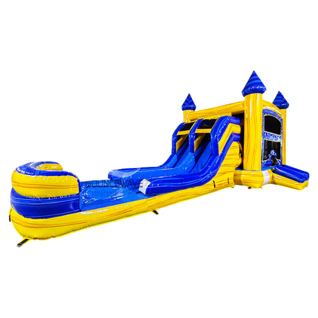 Lava Falls Splash & Save Dual Lane Inflatable Combo (Wet/Dry) - BounceWave Inflatable Sales