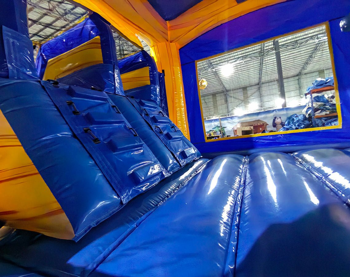 Lava Falls Splash & Save Dual Lane Inflatable Combo (Wet/Dry) - BounceWave Inflatable Sales