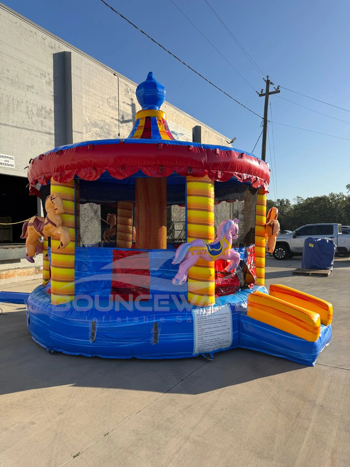 Marquee Carousel Bounce House – Commercial Inflatable - BounceWave Inflatable Sales