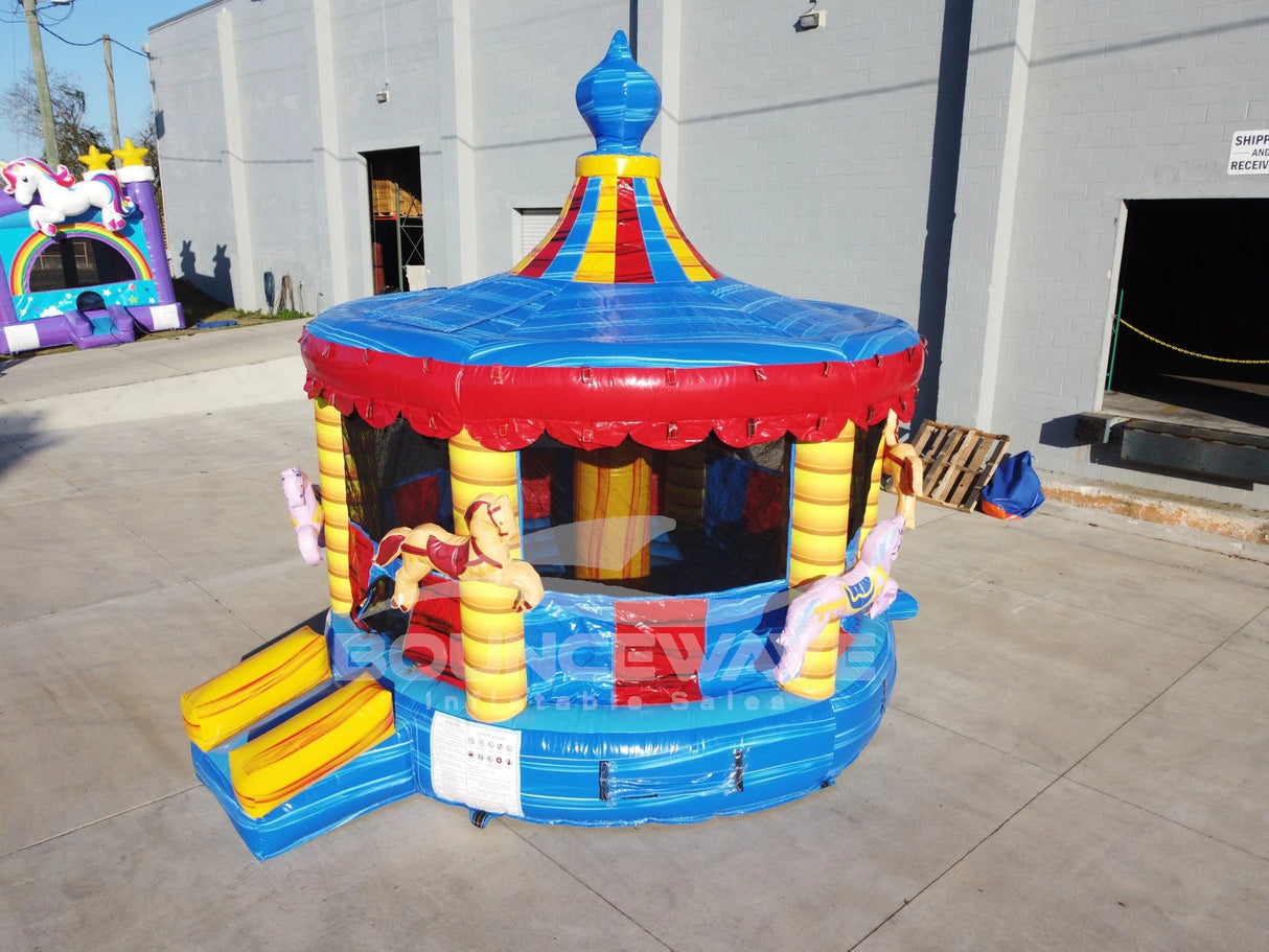 Marquee Carousel Bounce House – Commercial Inflatable - BounceWave Inflatable Sales