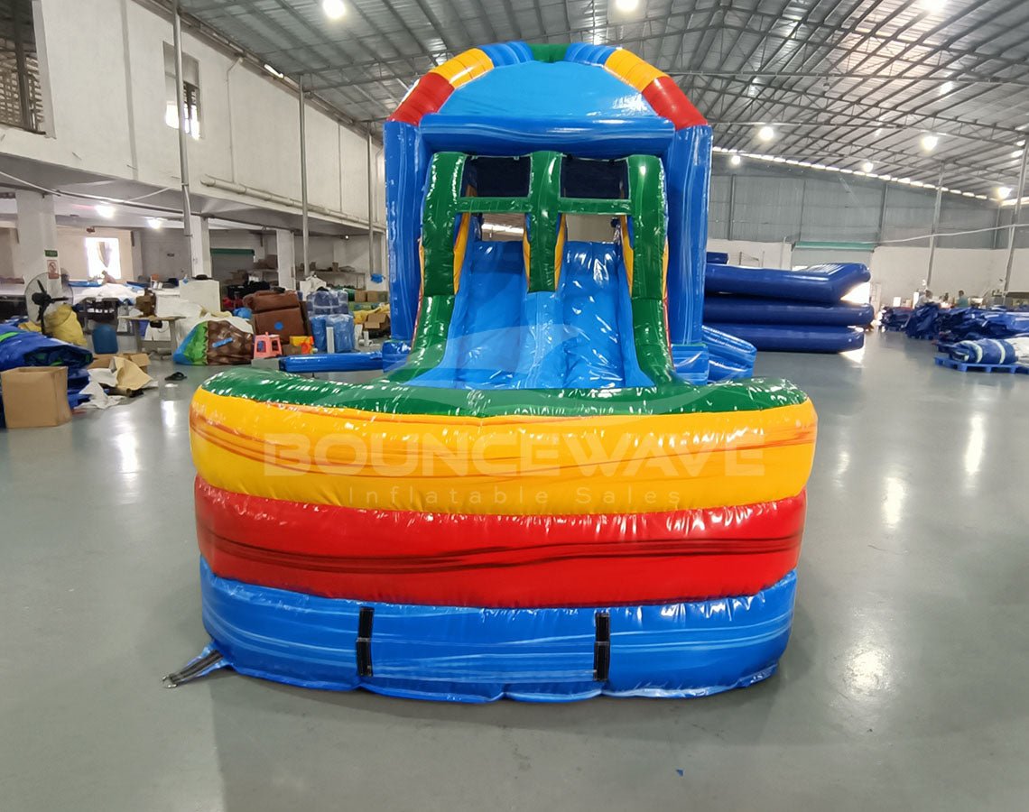 Mega Dome Dual Lane Commercial Inflatable Combo (Wet/Dry) - BounceWave Inflatable Sales