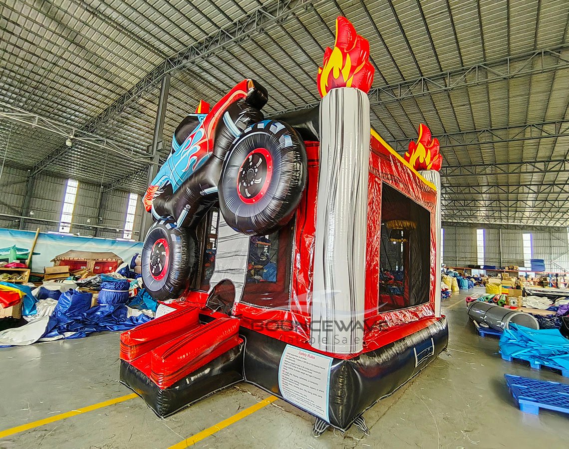 Monster Truck Commercial Grade Bounce House - BounceWave Inflatable Sales