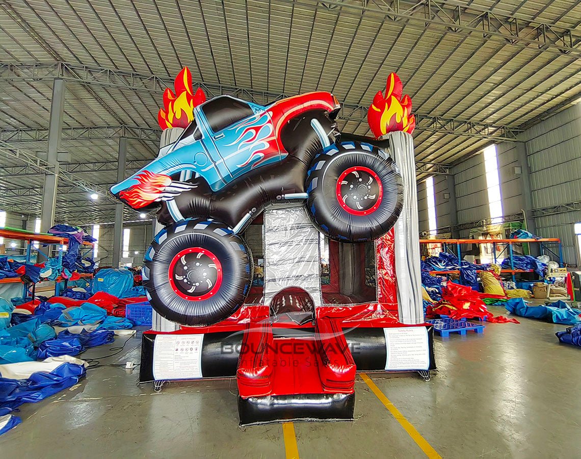 Monster Truck Commercial Grade Bounce House - BounceWave Inflatable Sales