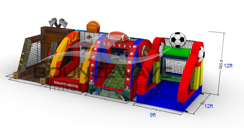 Multi - Sport Mania 4 Piece Inflatable Game - BounceWave Inflatable Sales