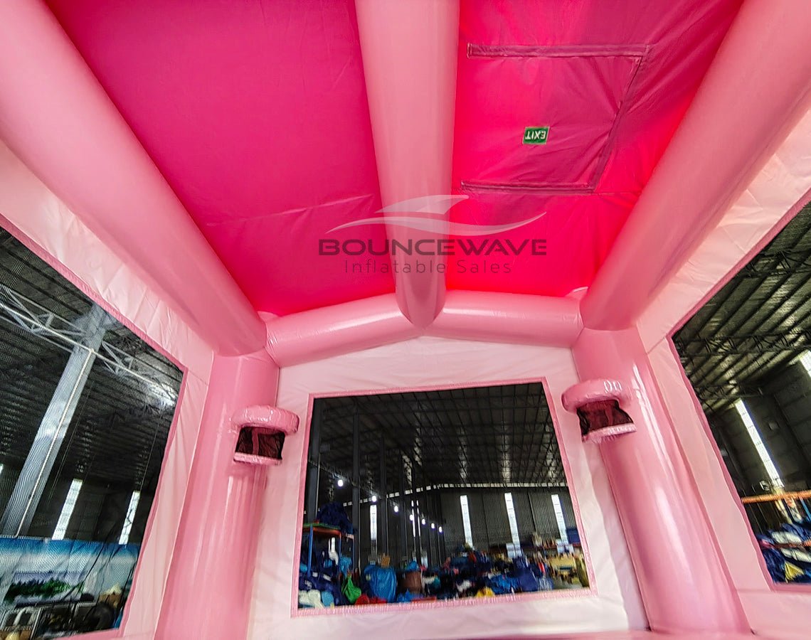 Pink Glitter Castle Bounce House - Panel Ready - BounceWave Inflatable Sales