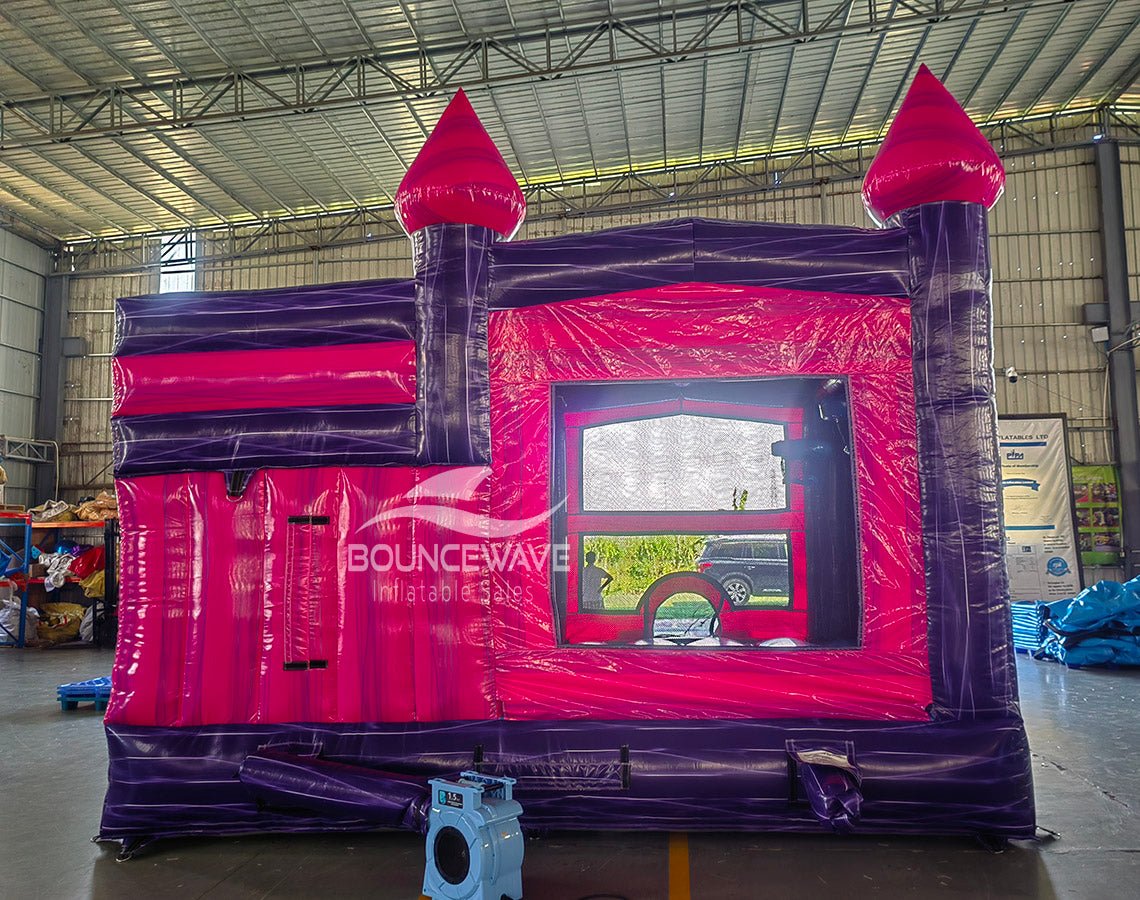 Pink & Purple Commercial Right Side Inflatable Combo (Wet/Dry) - BounceWave Inflatable Sales