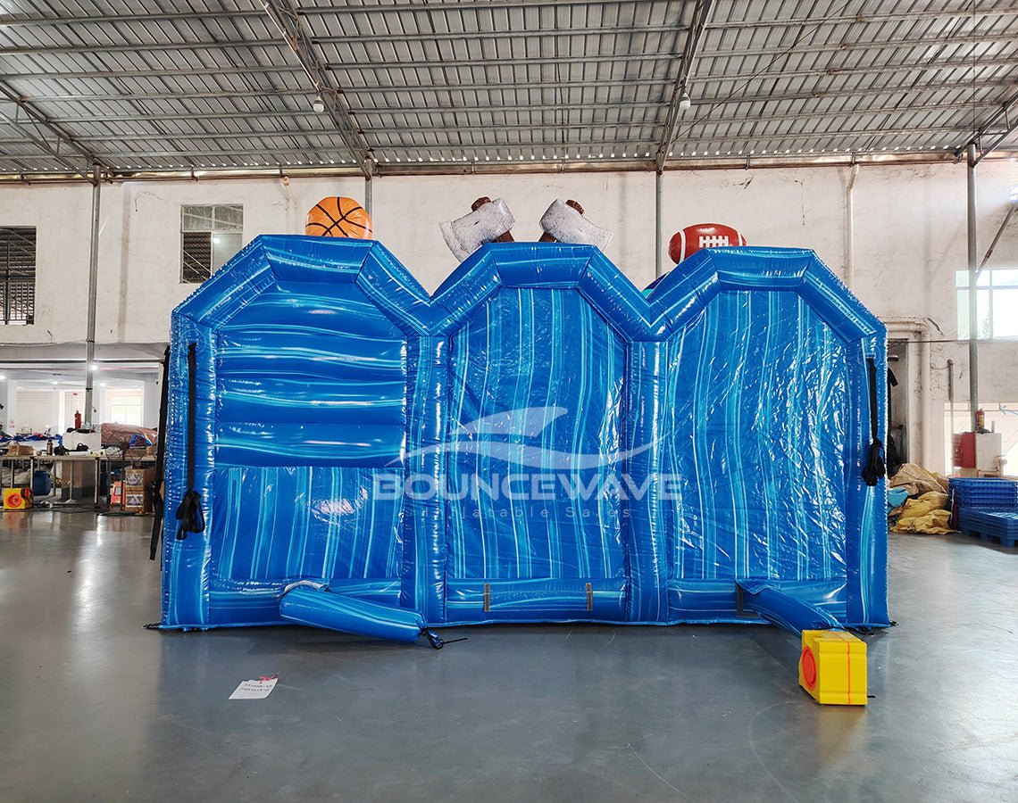 Powerline 3 - in - 1 Commercial Interactive Inflatable Sports Game - BounceWave Inflatable Sales