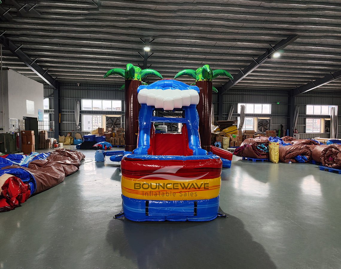 Rip Curl Econo Bounce House with Slide (Wet/Dry) - BounceWave Inflatable Sales