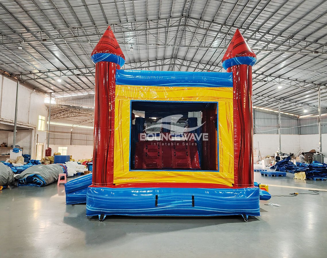 Rip Curl Splash & Save Bounce House with Dual Lane Slide (Wet/Dry) - BounceWave Inflatable Sales