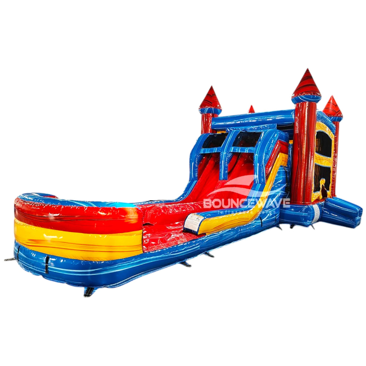 Rip Curl Splash & Save Bounce House with Dual Lane Slide (Wet/Dry) - BounceWave Inflatable Sales