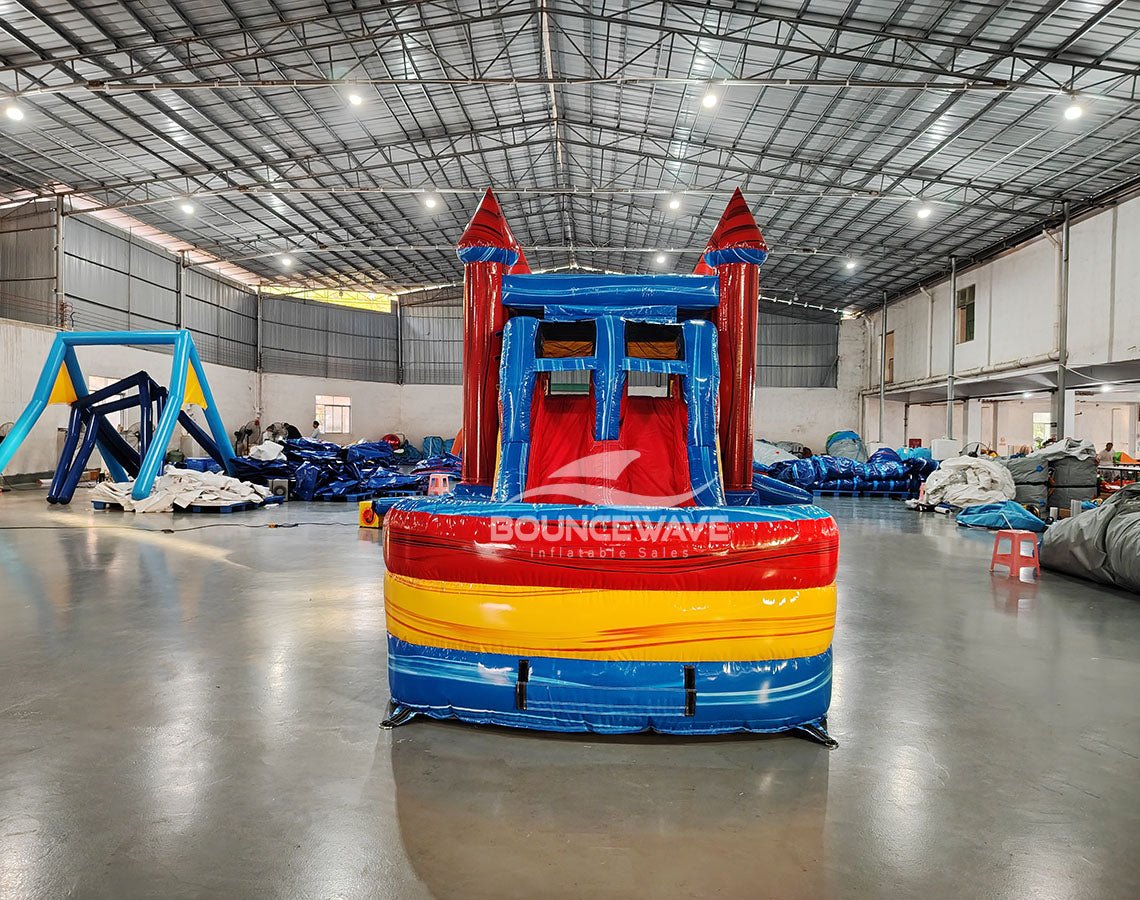 Rip Curl Splash & Save Bounce House with Dual Lane Slide (Wet/Dry) - BounceWave Inflatable Sales