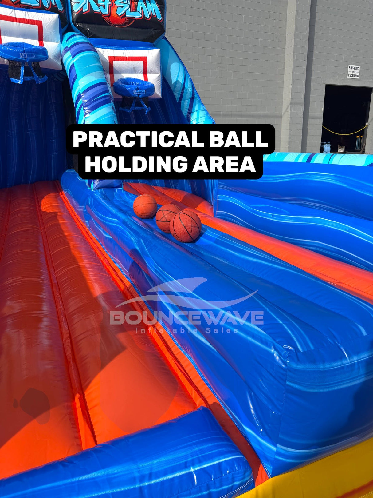 Sky Slam Dual Lane Commercial Inflatable Basketball Game - BounceWave Inflatable Sales