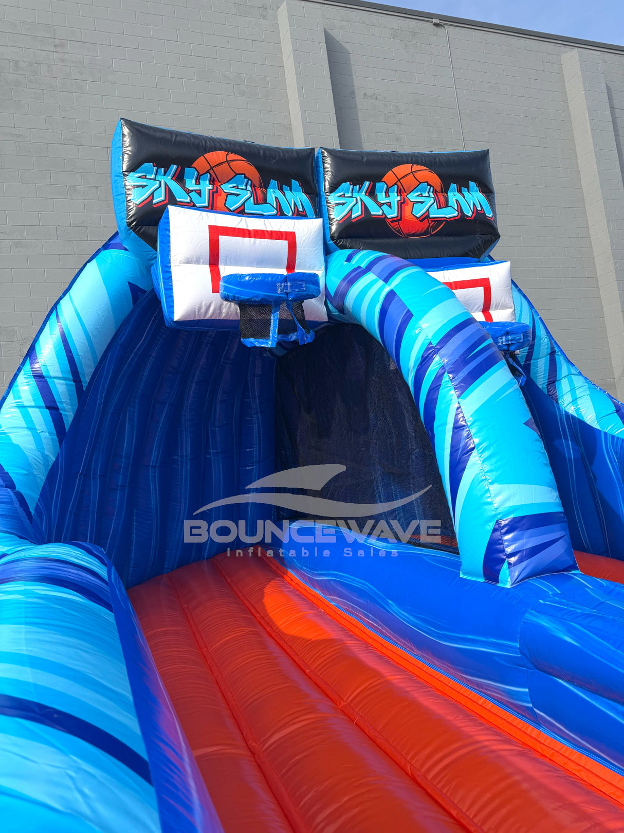 Sky Slam Dual Lane Commercial Inflatable Basketball Game - BounceWave Inflatable Sales