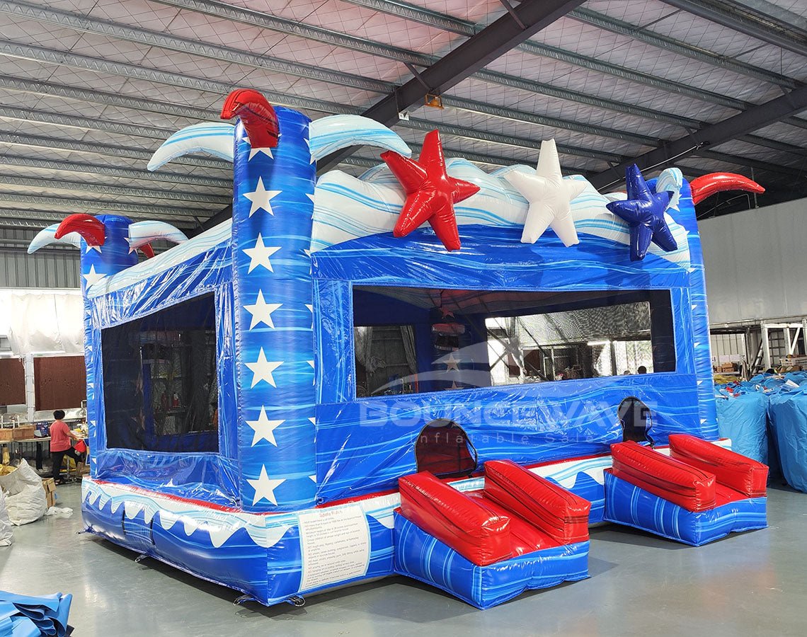 Star Spangled Splash XL Commercial Grade Bounce House - BounceWave Inflatable Sales