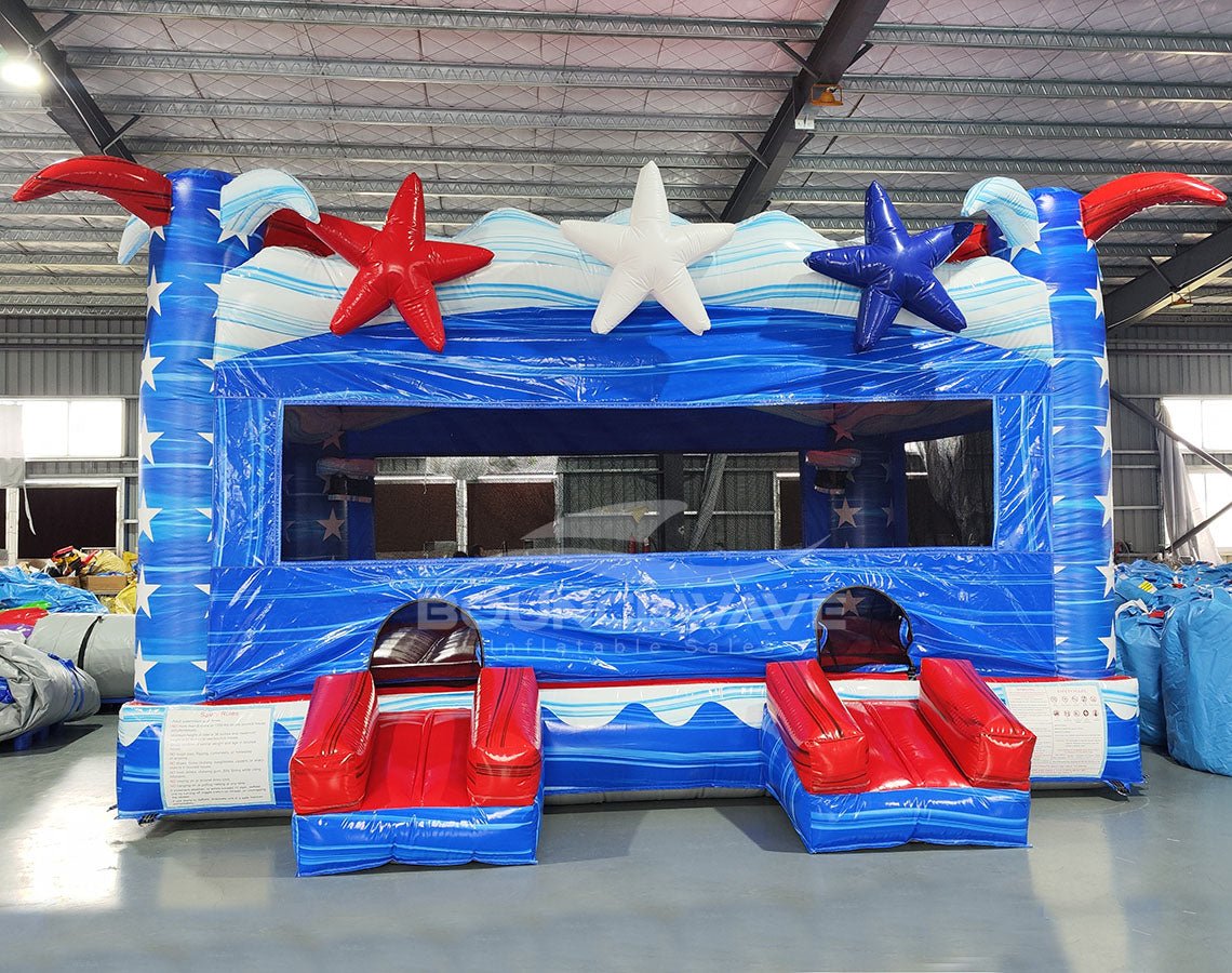Star Spangled Splash XL Commercial Grade Bounce House - BounceWave Inflatable Sales