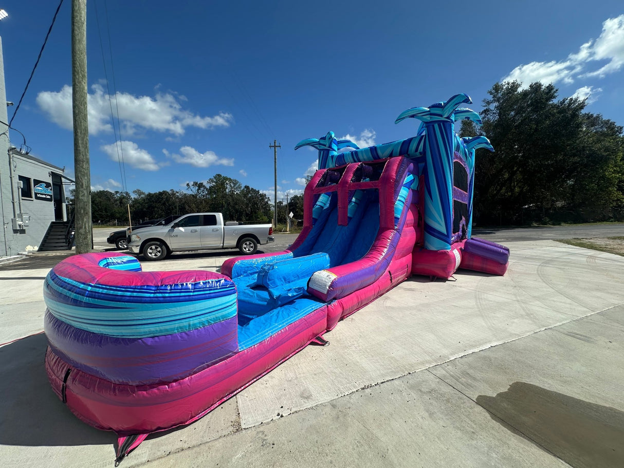 Supernova Dual Lane Commercial Inflatable Combo (Wet/Dry) - BounceWave Inflatable Sales