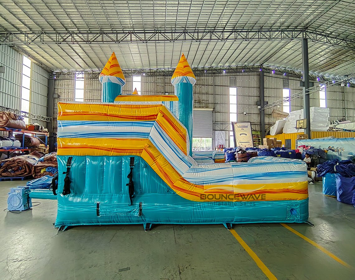 Surf’s Up Econo Duo Bounce & Slide Combo (Wet/Dry) - BounceWave Inflatable Sales
