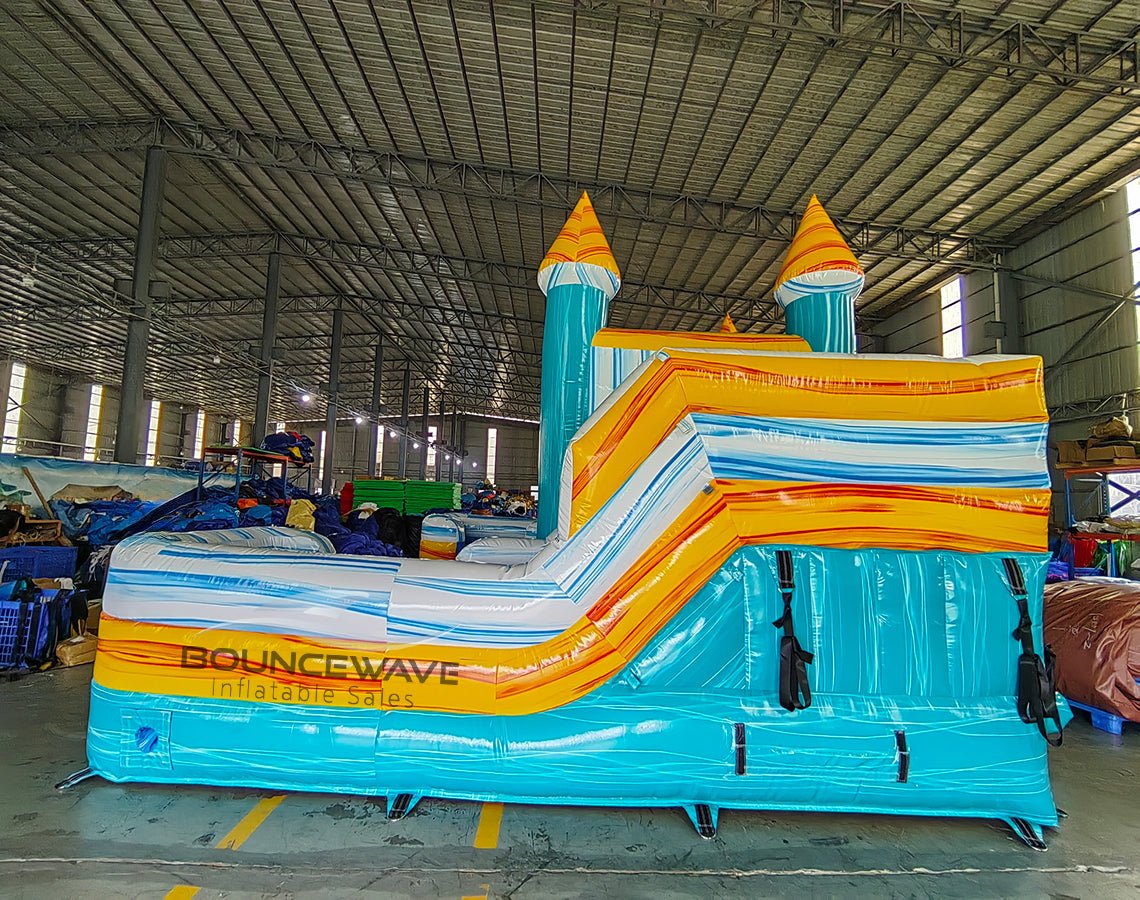 Surf’s Up Econo Duo Bounce & Slide Combo (Wet/Dry) - BounceWave Inflatable Sales