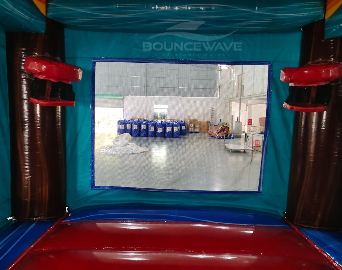 Tropic Shock Dual Lane Bounce House with Slide (Wet/Dry) - BounceWave Inflatable Sales