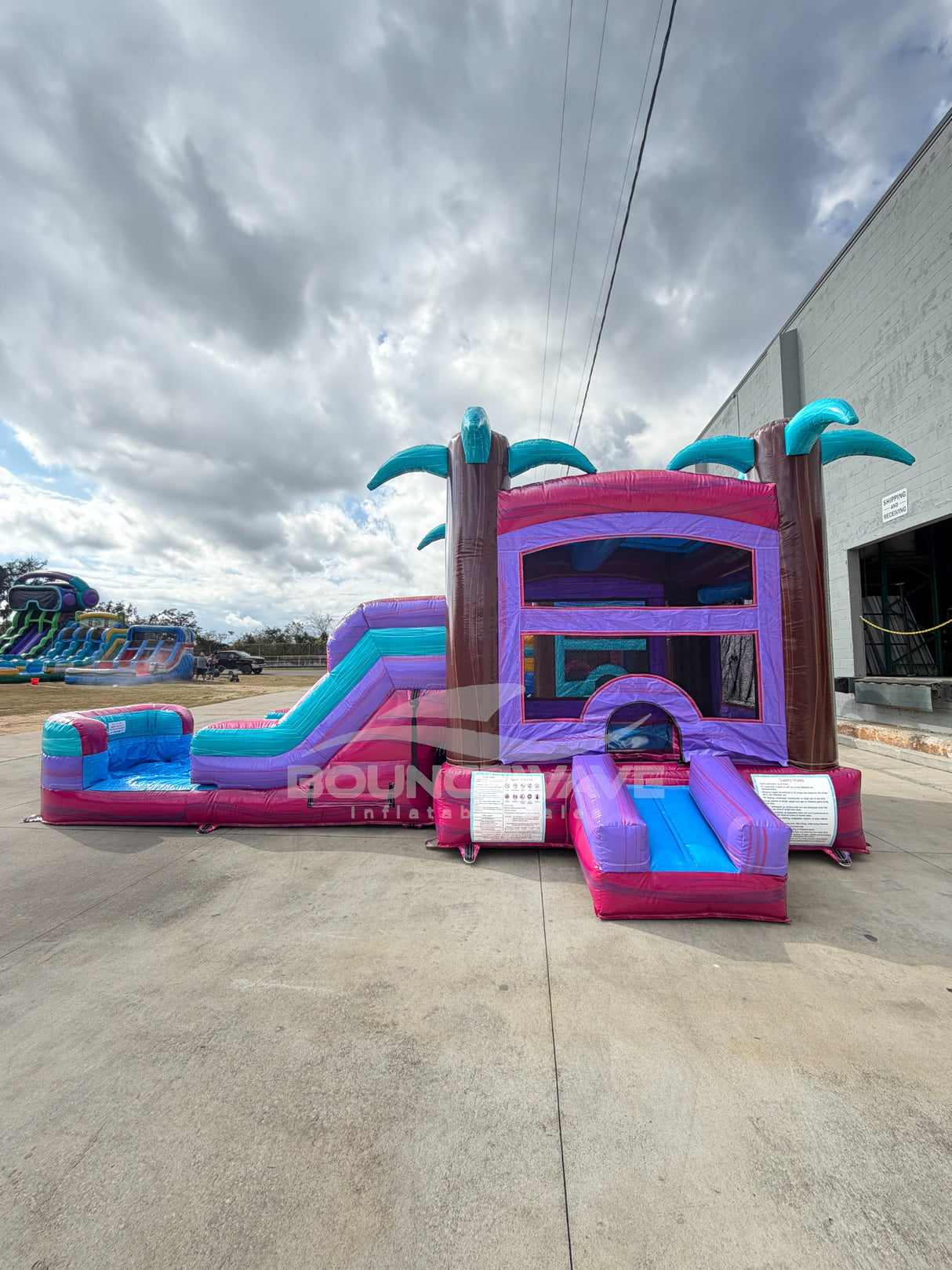 Ultra Shock Commercial Bounce House Combo with Slide (Wet/Dry) - BounceWave Inflatable Sales